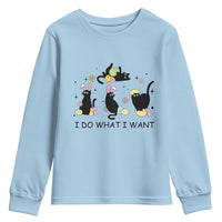 Funny Easter Black Cat Youth Sweatshirt I Do What I Want