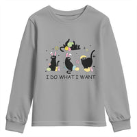 Funny Easter Black Cat Youth Sweatshirt I Do What I Want
