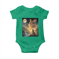 Easter Bunny Howling to the Moon Vintage Baby Onesie