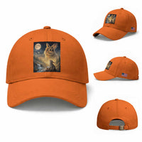 Easter Bunny Howling to the Moon Vintage Baseball Cap