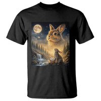 Easter Bunny Howling to the Moon Vintage T Shirt