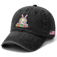 Baseball Easter Drip Ice Cream Sprinkles Egg Gift Washed Cotton Baseball Cap