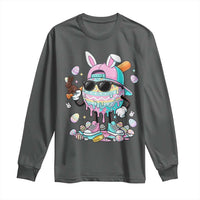 Funny Baseball Easter Long Sleeve Shirt Drip Ice Cream Bunny Easter