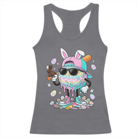 Funny Baseball Easter Racerback Tank Top Drip Ice Cream Bunny Easter
