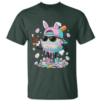Funny Baseball Easter T Shirt Drip Ice Cream Bunny Easter
