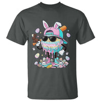 Funny Baseball Easter T Shirt Drip Ice Cream Bunny Easter