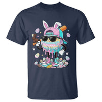 Funny Baseball Easter T Shirt Drip Ice Cream Bunny Easter