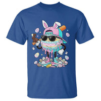 Funny Baseball Easter T Shirt Drip Ice Cream Bunny Easter