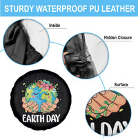 Cute Earth with Floral Earth Day Spare Tire Cover