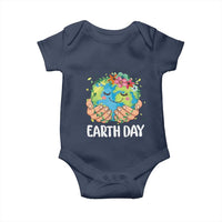 Cute Earth with Floral Earth Day Baby Onesie
