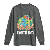 Cute Earth with Floral Earth Day Long Sleeve Shirt