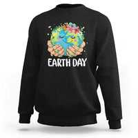 Cute Earth with Floral Earth Day Sweatshirt