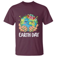 Cute Earth with Floral Earth Day T Shirt