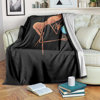 Happy Earth Day Throw Blanket Funny Marcus The Worm Eco Friendly
