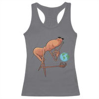 Happy Earth Day Racerback Tank Top Funny Marcus The Worm Eco Friendly
