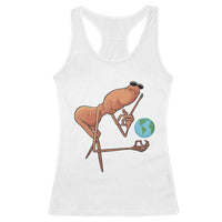 Happy Earth Day Racerback Tank Top Funny Marcus The Worm Eco Friendly