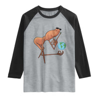 Happy Earth Day Raglan Shirt Funny Marcus The Worm Eco Friendly