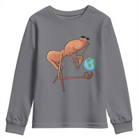 Happy Earth Day Youth Sweatshirt Funny Marcus The Worm Eco Friendly