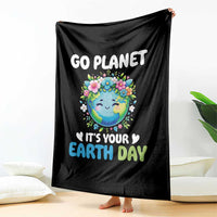 Go Planet It's Your Earth Day Throw Blanket Funny Sarcastic Nature Lover
