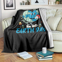 Go Planet It's Your Earth Day Throw Blanket Cute Nature Lover Heart Earth