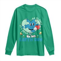 Go Planet It's Your Earth Day Long Sleeve Shirt Cute Nature Lover Heart Earth