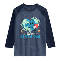 Go Planet It's Your Earth Day Raglan Shirt Cute Nature Lover Heart Earth