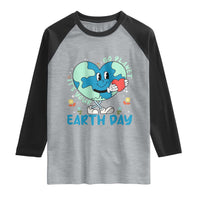 Go Planet It's Your Earth Day Raglan Shirt Cute Nature Lover Heart Earth