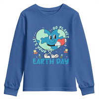 Go Planet It's Your Earth Day Youth Sweatshirt Cute Nature Lover Heart Earth