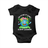 The Future Of Planet Is In My Classroom Baby Onesie Cute Earth with Floral Earth Day