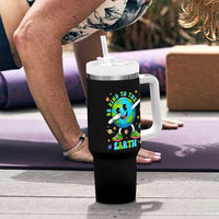Be Kind To The Earth Tumbler With Handle Cute Environmental Awareness Earth Day