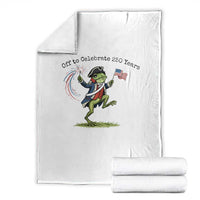 250th Anniversary USA Throw Blanket Funny Patriotic Frog USA Independence Day