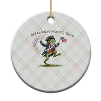 250th Anniversary USA Ceramic Ornament Funny Patriotic Frog USA Independence Day