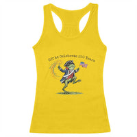 250th Anniversary USA Racerback Tank Top Funny Patriotic Frog USA Independence Day