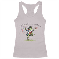250th Anniversary USA Racerback Tank Top Funny Patriotic Frog USA Independence Day