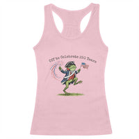 250th Anniversary USA Racerback Tank Top Funny Patriotic Frog USA Independence Day
