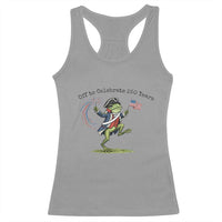 250th Anniversary USA Racerback Tank Top Funny Patriotic Frog USA Independence Day