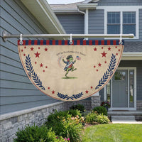 250th Anniversary USA Patriotic Fan Flag Funny Frog USA Independence Day