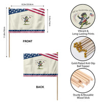 250th Anniversary USA Patriotic Handheld Flag Funny Patriotic Frog USA Independence Day TS14