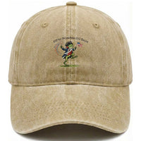 250th Anniversary USA Washed Cotton Baseball Cap Funny Patriotic Frog USA Independence Day