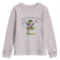 250th Anniversary USA Youth Sweatshirt Funny Patriotic Frog USA Independence Day