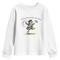 250th Anniversary USA Youth Sweatshirt Funny Patriotic Frog USA Independence Day