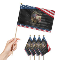 USA 250th Anniversary Patriotic Handheld Flag America 1776-2026 Patriotic Eagle Liberty Bell