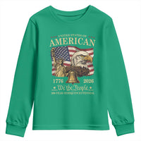 USA 250th Anniversary Youth Sweatshirt America 1776-2026 Patriotic Eagle Liberty Bell