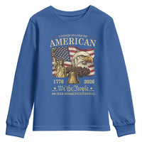 USA 250th Anniversary Youth Sweatshirt America 1776-2026 Patriotic Eagle Liberty Bell