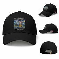 USA 250th Anniversary Baseball Cap Liberty Bell 1776–2026 Patriotic American Flag Starry Night