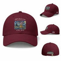 USA 250th Anniversary Baseball Cap Liberty Bell 1776–2026 Patriotic American Flag Starry Night