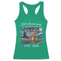 USA 250th Anniversary Racerback Tank Top Patriotic Liberty Bell 1776 2026 American Flag Starry Night