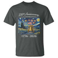 USA 250th Anniversary T Shirt Liberty Bell 1776–2026 Patriotic American Flag Starry Night