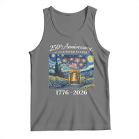 USA 250th Anniversary Tank Top Liberty Bell 1776–2026 Patriotic American Flag Starry Night
