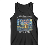 USA 250th Anniversary Tank Top Liberty Bell 1776–2026 Patriotic American Flag Starry Night